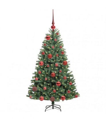 vidaXL Artificial Hinged Christmas Tree Green 120 cm PVC
