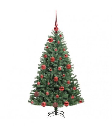 vidaXL Artificial Hinged Christmas Tree Green 120 cm PVC