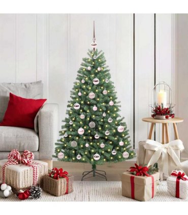 vidaXL Artificial Hinged Christmas Tree Green 120 cm PVC
