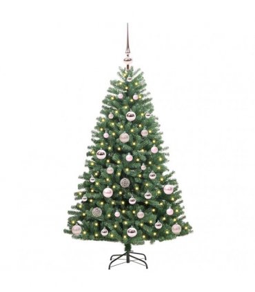 vidaXL Artificial Hinged Christmas Tree Green 120 cm PVC
