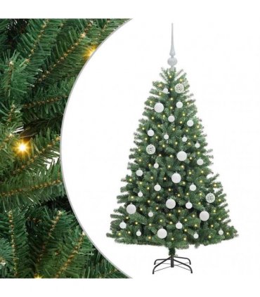 vidaXL Artificial Hinged Christmas Tree Green 120 cm PVC