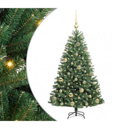 vidaXL Artificial Hinged Christmas Tree Green 120 cm PVC