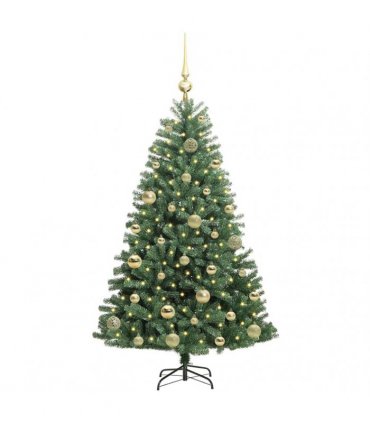 vidaXL Artificial Hinged Christmas Tree Green 120 cm PVC