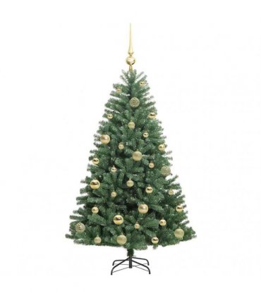 vidaXL Artificial Hinged Christmas Tree Green 120 cm PVC