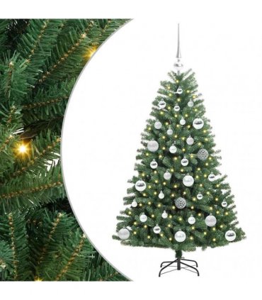vidaXL Artificial Hinged Christmas Tree Green 120 cm PVC