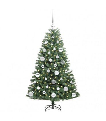 vidaXL Artificial Hinged Christmas Tree Green 120 cm PVC