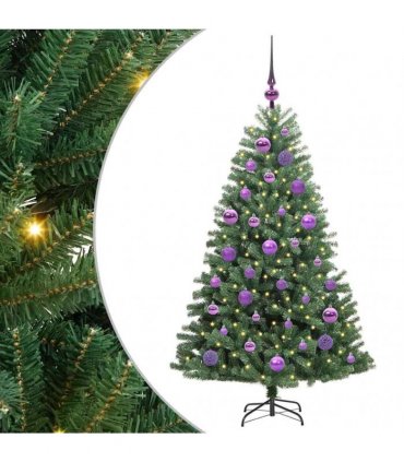 vidaXL Artificial Hinged Christmas Tree Green 120 cm PVC