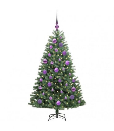 vidaXL Artificial Hinged Christmas Tree Green 120 cm PVC
