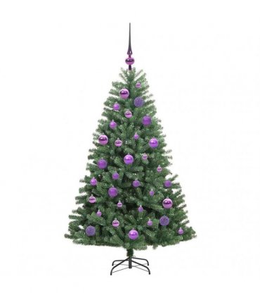 vidaXL Artificial Hinged Christmas Tree Green 120 cm PVC