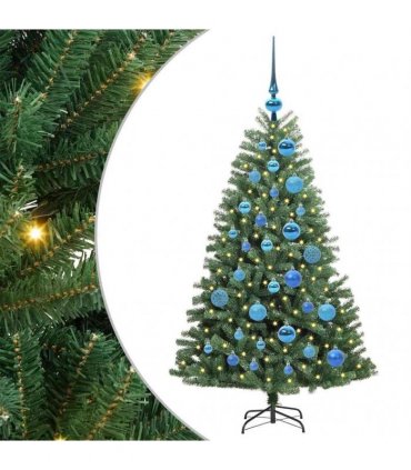 vidaXL Artificial Hinged Christmas Tree Green 120 cm PVC