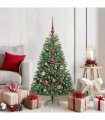 vidaXL Artificial Hinged Christmas Tree Green 120 cm PVC