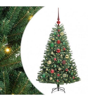 vidaXL Artificial Hinged Christmas Tree Green 120 cm PVC