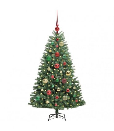 vidaXL Artificial Hinged Christmas Tree Green 120 cm PVC