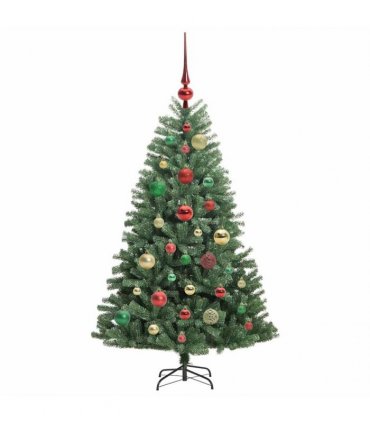 vidaXL Artificial Hinged Christmas Tree Green 120 cm PVC