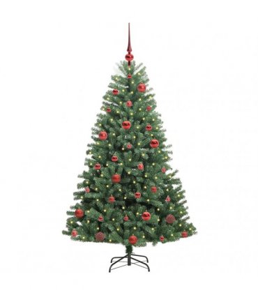 vidaXL Artificial Hinged Christmas Tree Green 150 cm PVC