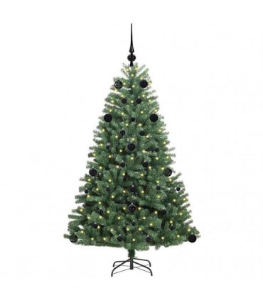 vidaXL Artificial Hinged Christmas Tree Green 150 cm PVC