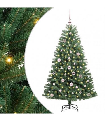 vidaXL Artificial Hinged Christmas Tree Green 150 cm PVC