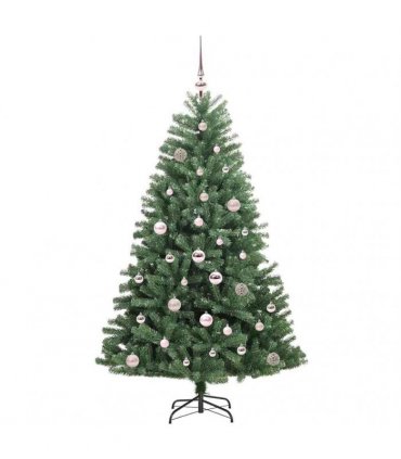 vidaXL Artificial Hinged Christmas Tree Green 150 cm PVC