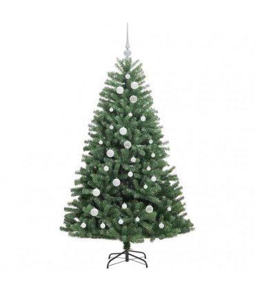vidaXL Artificial Hinged Christmas Tree Green 150 cm PVC