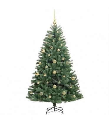 vidaXL Artificial Hinged Christmas Tree Green 150 cm PVC
