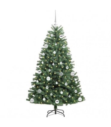 vidaXL Artificial Hinged Christmas Tree Green 150 cm PVC
