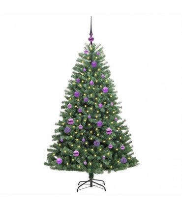 vidaXL Artificial Hinged Christmas Tree Green 150 cm PVC