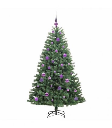 vidaXL Artificial Hinged Christmas Tree Green 150 cm PVC