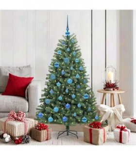 vidaXL Artificial Hinged Christmas Tree Green 150 cm PVC