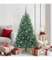 vidaXL Artificial Hinged Christmas Tree Green 150 cm PVC