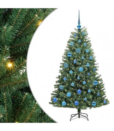 vidaXL Artificial Hinged Christmas Tree Green 150 cm PVC