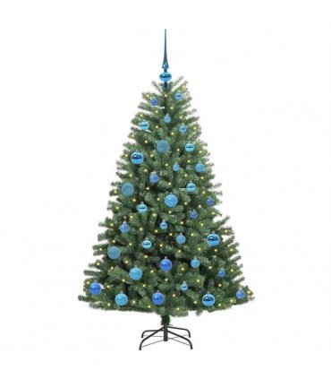 vidaXL Artificial Hinged Christmas Tree Green 150 cm PVC