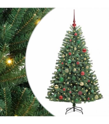 vidaXL Artificial Hinged Christmas Tree Green 150 cm PVC