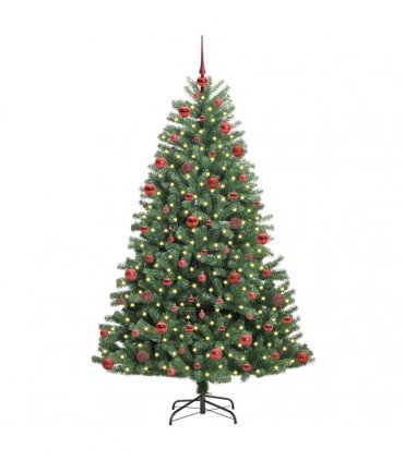 vidaXL Artificial Hinged Christmas Tree Green 180 cm PVC