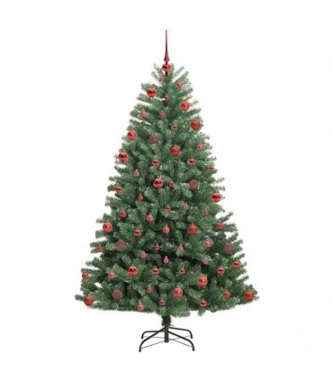 vidaXL Artificial Hinged Christmas Tree Green 180 cm PVC
