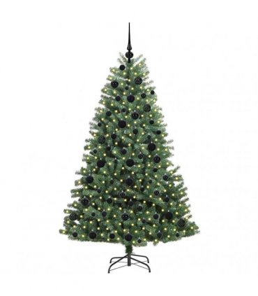 vidaXL Artificial Hinged Christmas Tree Green 180 cm PVC