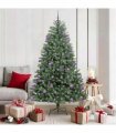 vidaXL Artificial Hinged Christmas Tree Green 180 cm PVC