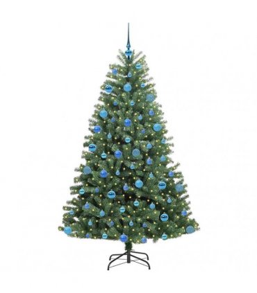 vidaXL Artificial Hinged Christmas Tree Green 180 cm PVC