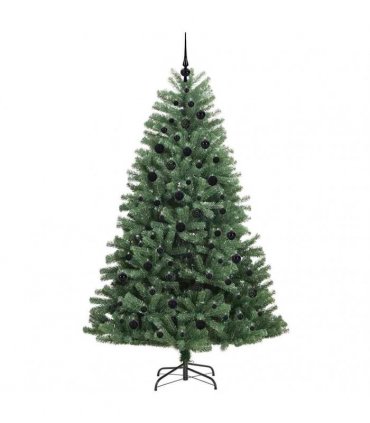 vidaXL Artificial Hinged Christmas Tree Green 210 cm PVC