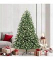 vidaXL Artificial Hinged Christmas Tree Green 210 cm PVC