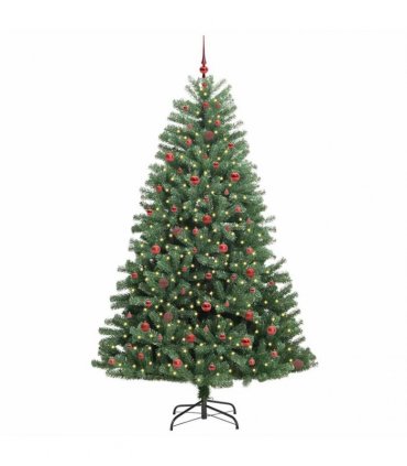 vidaXL Artificial Hinged Christmas Tree Green 240 cm PVC