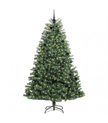 vidaXL Artificial Hinged Christmas Tree Green 240 cm PVC