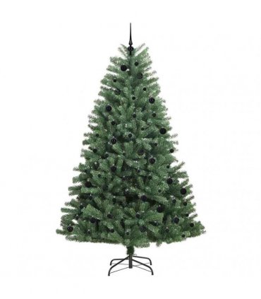 vidaXL Artificial Hinged Christmas Tree Green 240 cm PVC