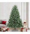 vidaXL Artificial Hinged Christmas Tree Green 240 cm PVC