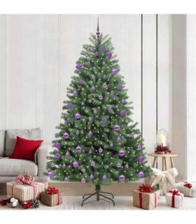vidaXL Artificial Hinged Christmas Tree Green 240 cm PVC