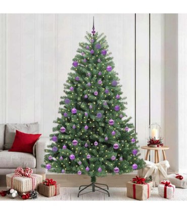 vidaXL Artificial Hinged Christmas Tree Green 240 cm PVC