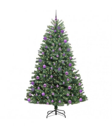 vidaXL Artificial Hinged Christmas Tree Green 240 cm PVC
