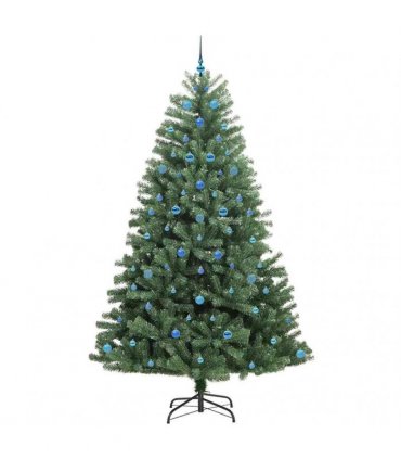 vidaXL Artificial Hinged Christmas Tree Green 240 cm PVC