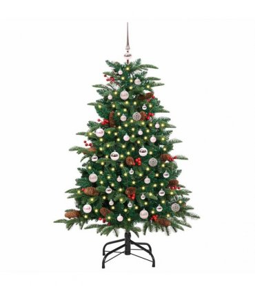 vidaXL vidaXL Artificial Hinged Christmas Tree with Cones and Berries