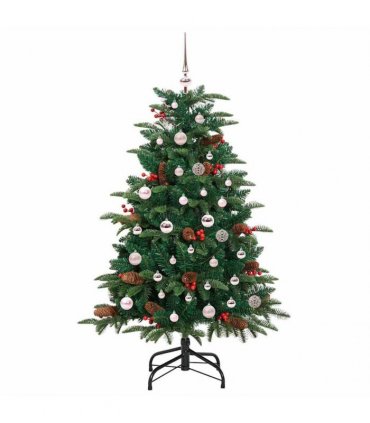 vidaXL vidaXL Artificial Hinged Christmas Tree with Cones and Berries