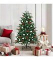vidaXL vidaXL Artificial Hinged Christmas Tree with Cones and Berries